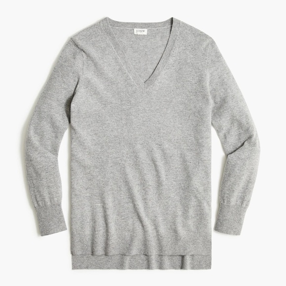 J. Crew Wool Blend V Neck Grey Sweater sz S - Picture 1 of 11